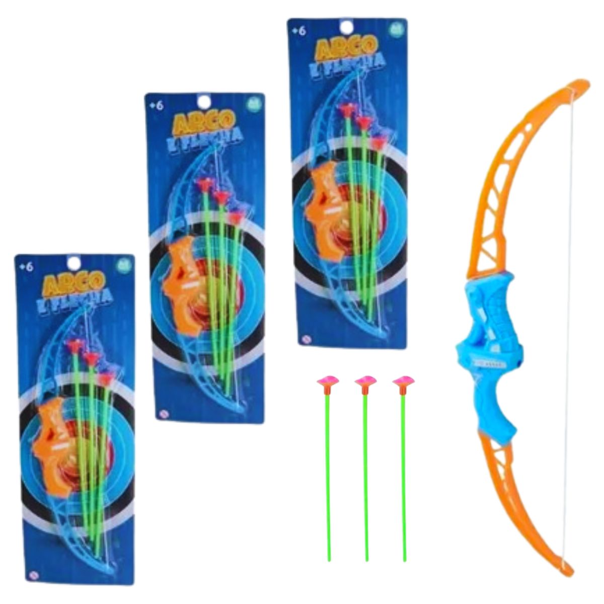Kit 3 Arcos E Flechas Infantil Sortido Arqueiro - Ark Toys Kit 3 Arcos E Flechas Infantil Sortido Arqueiro - Ark Toys
